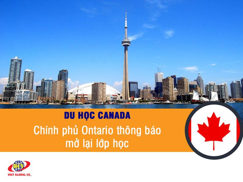 chính phủ Ontario thông báo mở lại lớp học